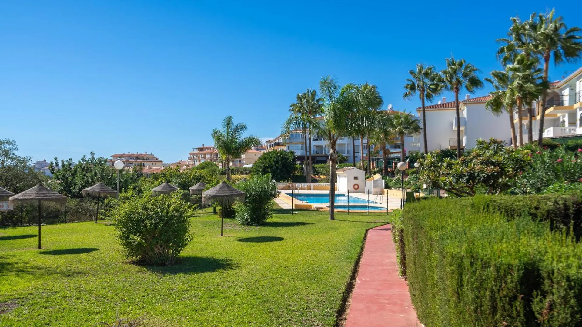 Mijas, Colinas Del Faro, Lovely Terrace Apartment Walking Distance To Beach 0*, Mijas Spain